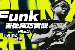 【哎呀音乐破解课程】niko小烨吉他课程百度云-节奏吉他精讲：Funk技巧与实战 (视频+课件)百度网盘-熊猫音乐谷