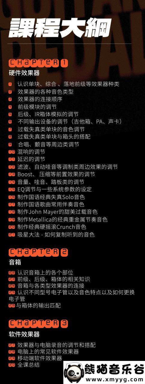 【哎呀音乐破解课程】Niko小烨-效果器音箱调教指南百度网盘-熊猫音乐谷