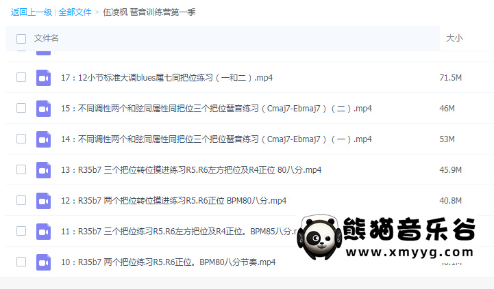 【哎呀音乐破解课程】伍凌枫-琶音训练营第一季（视频+课件） 百度网盘下载百度网盘-熊猫音乐谷