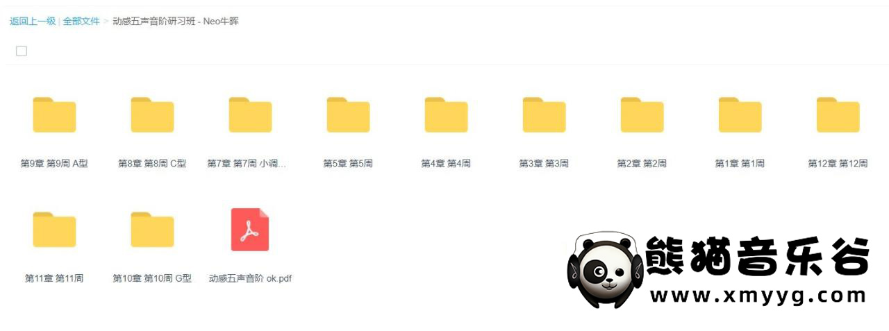 【哎呀音乐破解课程】Neo牛晖 - 动感五声音阶研习班百度网盘-熊猫音乐谷