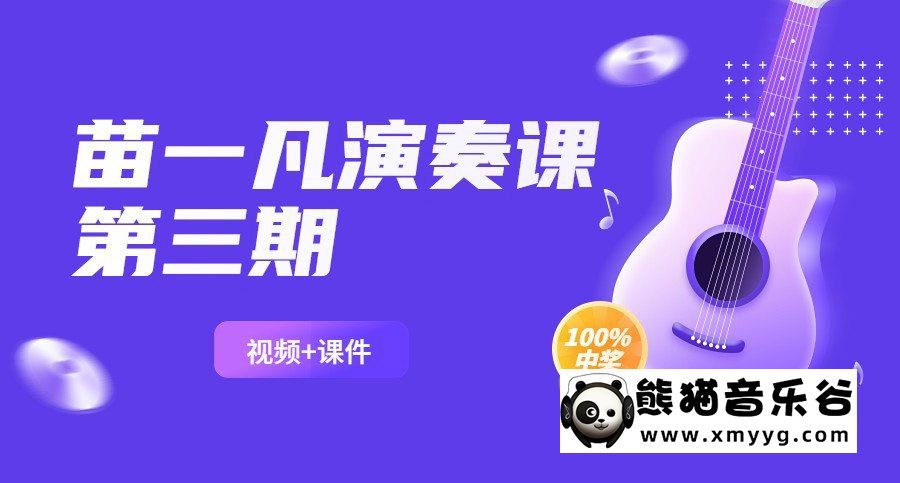 苗一凡演奏课第三期课程（视频+课件）百度网盘-熊猫音乐谷