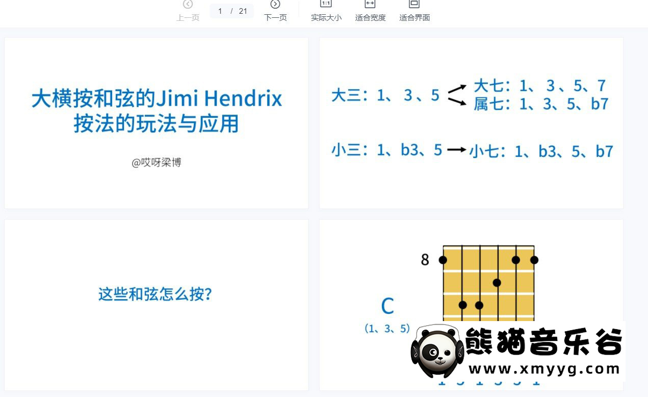 【哎呀音乐破解课程】李睿伦《节奏吉他》视频+课件百度网盘-熊猫音乐谷